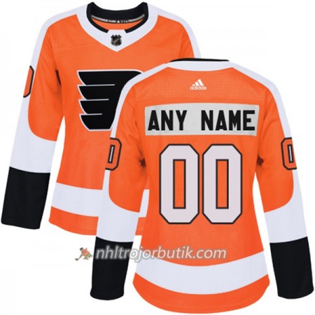 Dame Ishockey Philadelphia Flyers Tröja med eget tryck Adidas 2017-2018 Orange Authentic